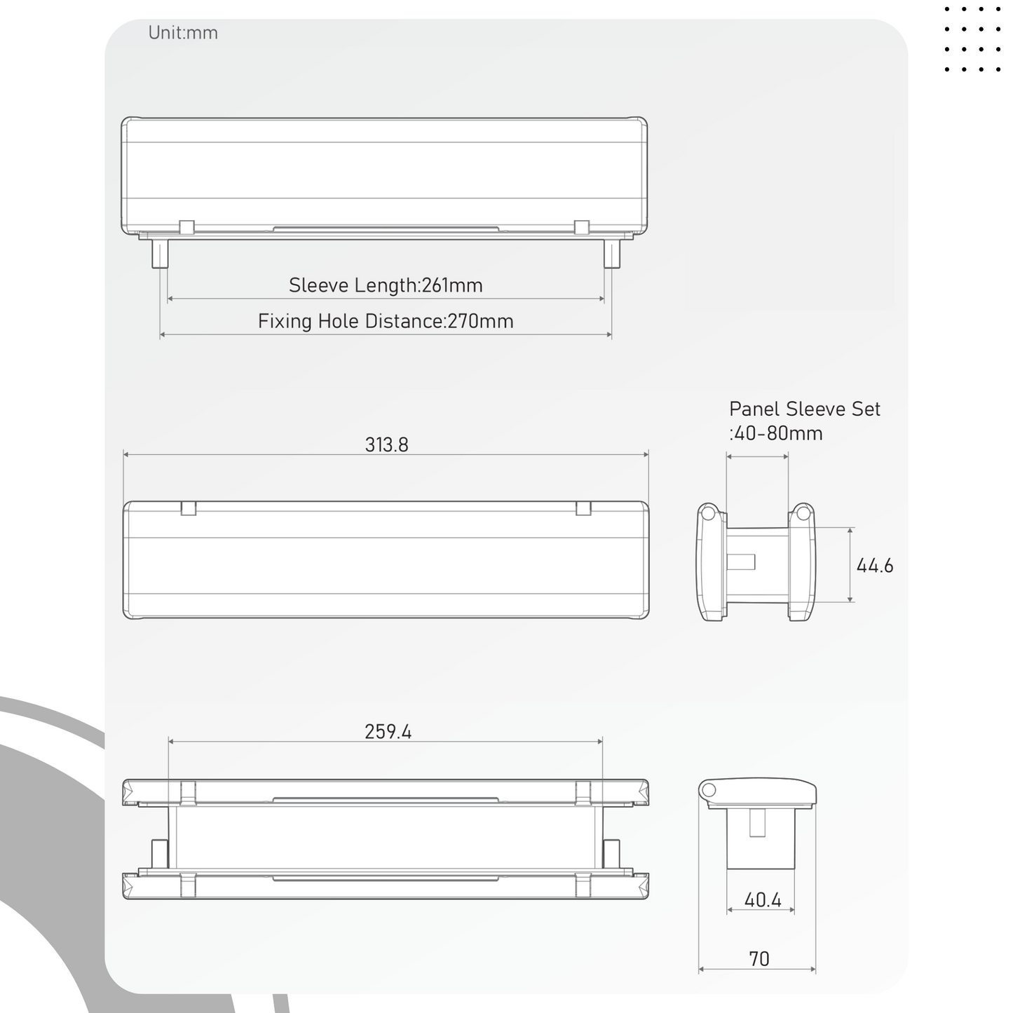 Direkt 12 Inch Heavy Duty Letterbox – Fits 40-80mm Door Thickness, Durable & Secure Mail Slot