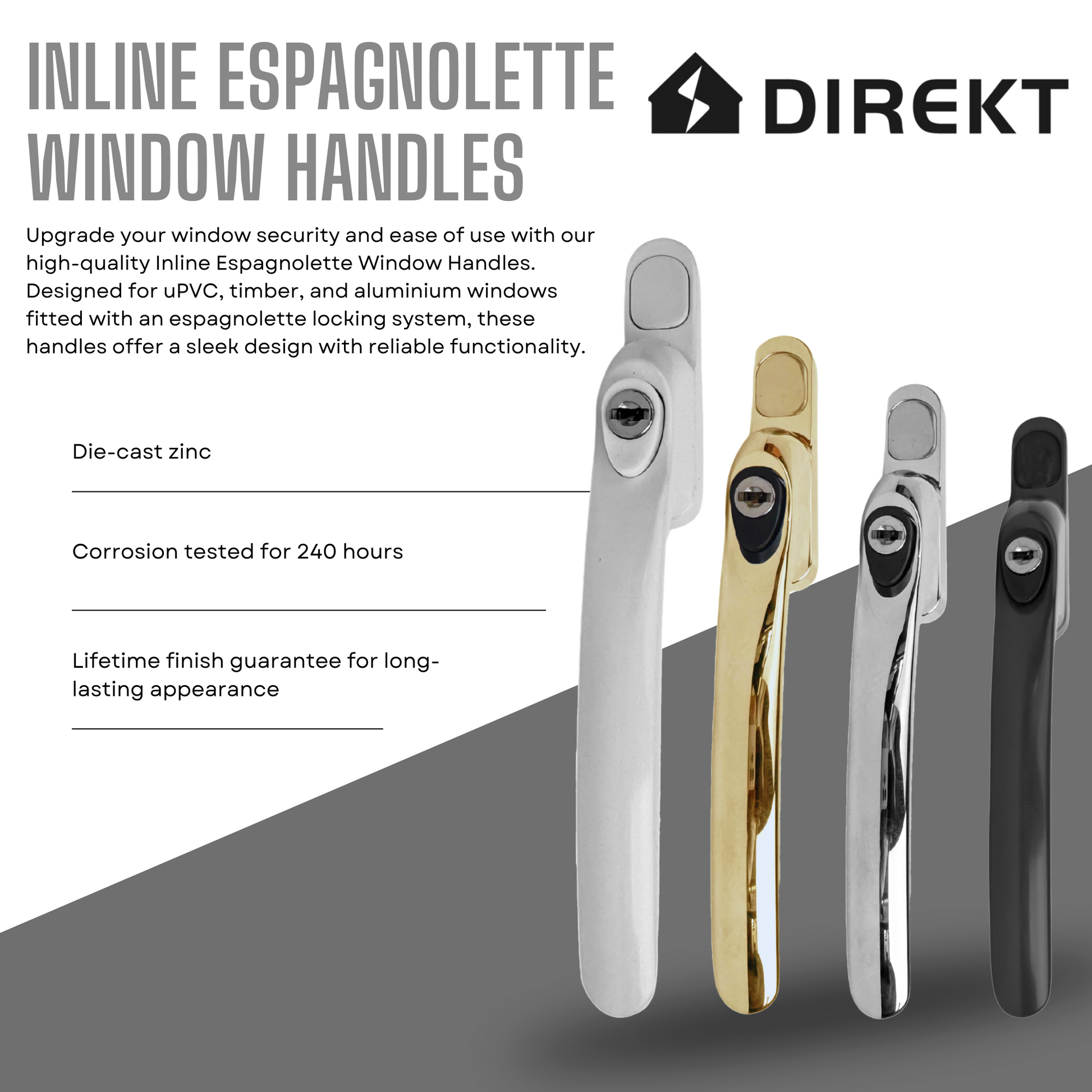 Direkt Inline Espagnolette Window Handles