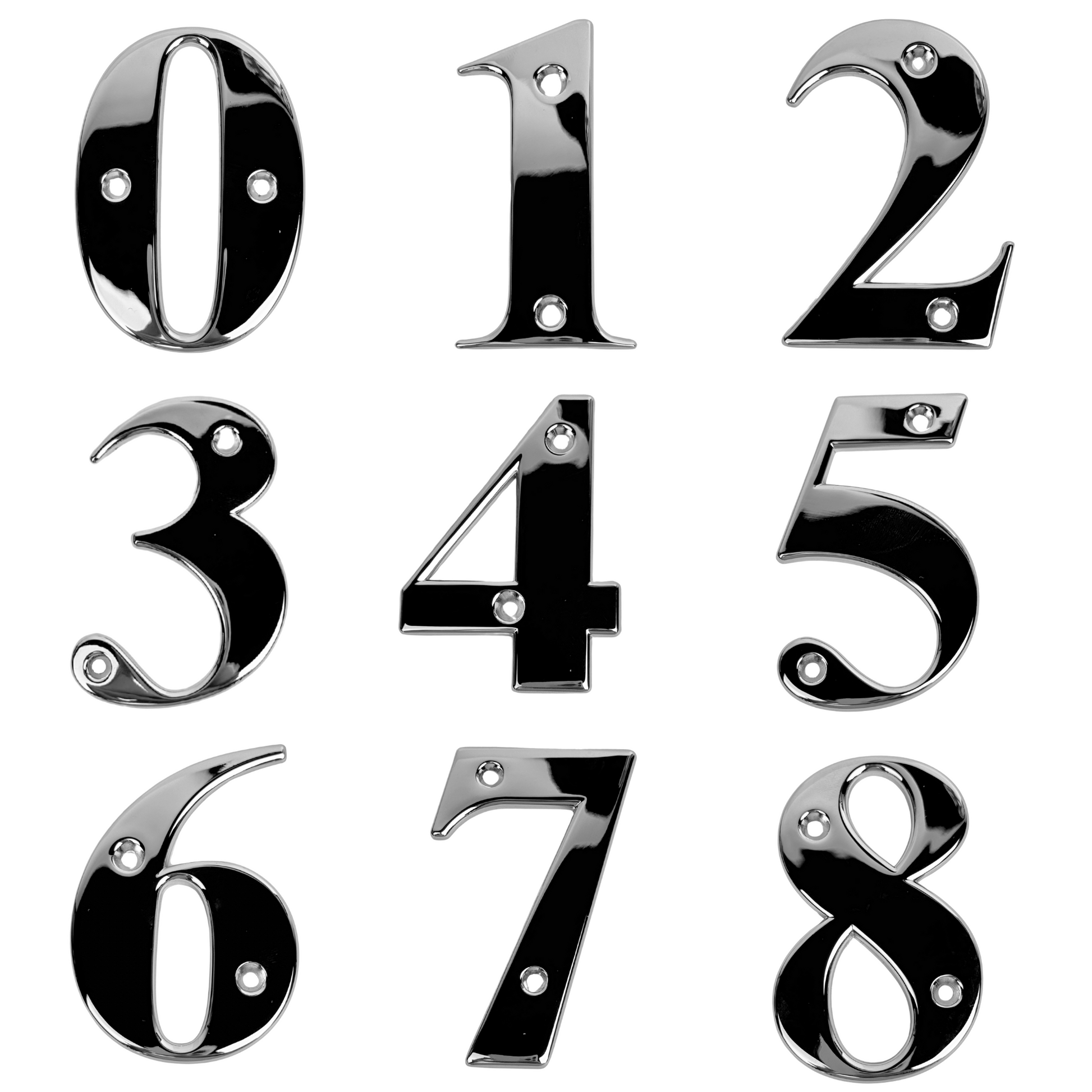 Direkt Door Numbers Chrome