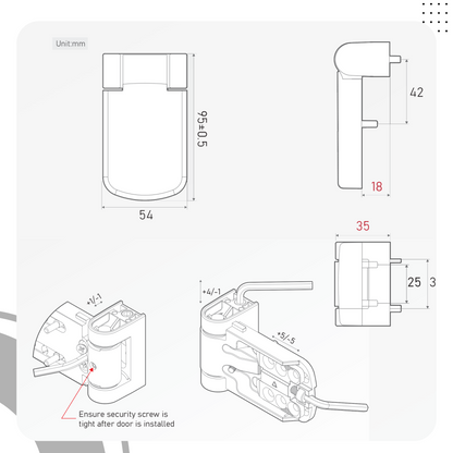 Direkt High Security Door Hinge