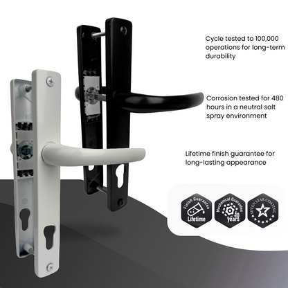Direkt Inline Lever Lever uPVC Door Handle – Sprung, 92PZ, 215mm Screw Centres